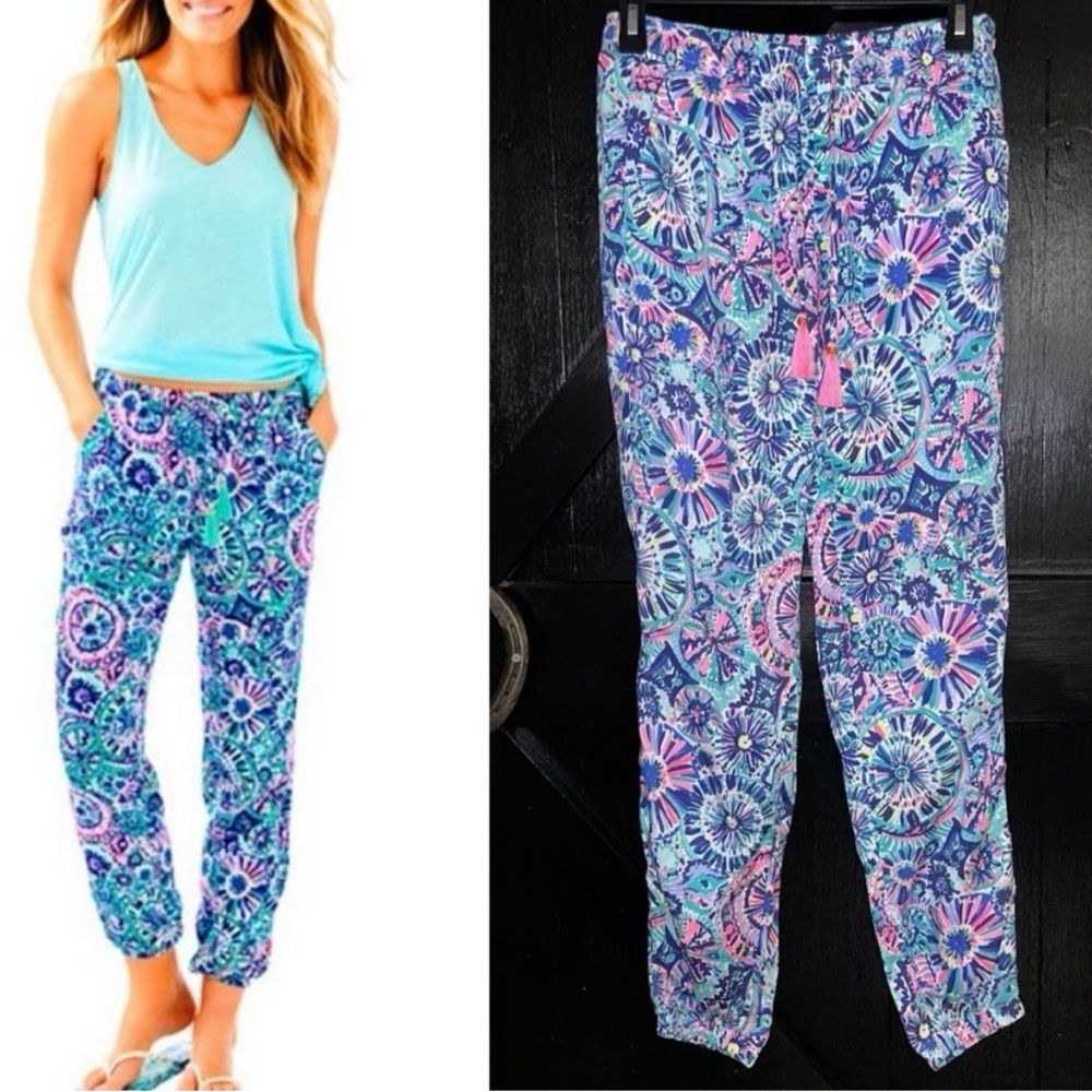 Lilly Pulitzer Piper Jogger Pants In The Swim Women's XXS